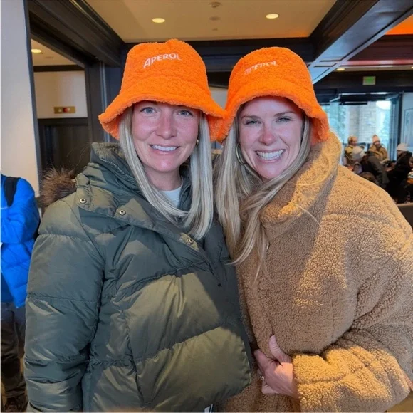 Aperol Orange Fuzzy Bucket Hat NWOT - Picture 1 of 5